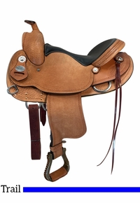 16in Crates Lightweight Round Skirt Trail Saddle 2171 SAVE $419 CLEARANCE