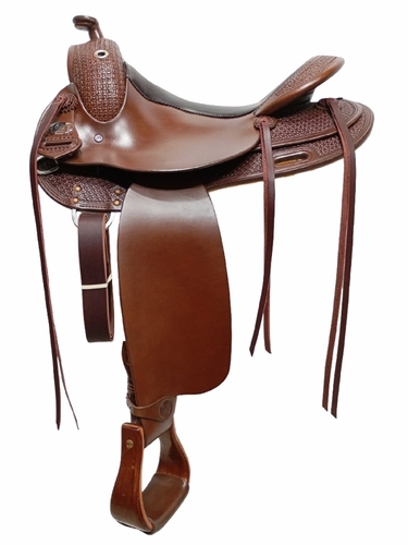 16inch DP Saddlery Flex Fit Vario Adjustable Tree 1330 - Bartmann Special Saddle 9288 Free Girth Free Girth
