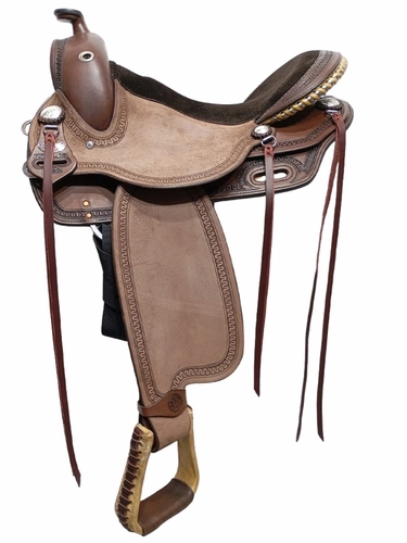 16inch DP Saddlery Flex Fit Vario Adjustable Tree 1460 - Trail Ranger Saddle 9186 Free Girth Free Girth