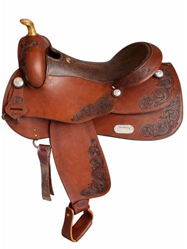 16inch DP Saddlery Oakleave Reiner Saddle 2208PL-5189