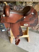 16inch DP Saddlery Oakleave Reiner Saddle 2208PL-5189