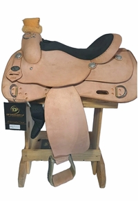 16inch DP Saddlery Trainer Roughout Plain Saddle 2206-7385