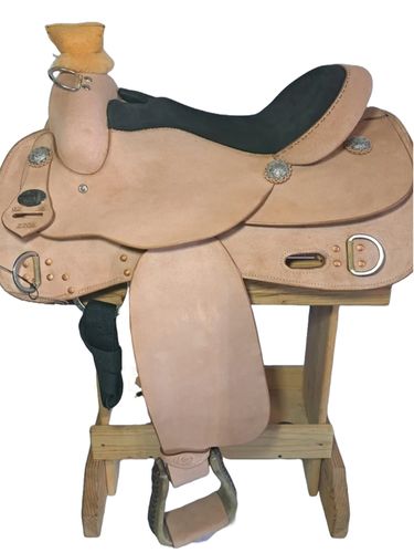 16inch DP Saddlery Trainer Roughout Plain Saddle 2206-7407