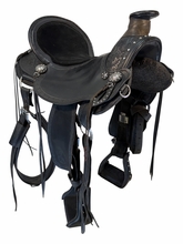 SOLD 2026/08/27j  17.5 Inch Used Allegany Arabian Trail Saddle Wide Tree