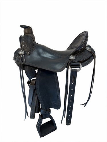 17.5Inch Used Allegany Mountain Trail Saddle Extra Wide Tree