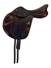 17.5Inch Used Bates Jumping Saddle Medium Tree Monoflap Advanta