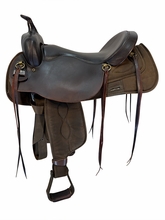 17.5Inch Used Big Horn Cordura Trail Saddle X Wide Draft Tree 296
