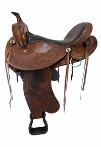 17.5Inch Used Custom Trail Saddle Medium Tree
