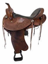17.5Inch Used Custom Trail Saddle Medium Tree