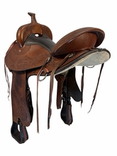 17.5Inch Used Custom Trail Saddle Medium Tree