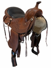 17.5Inch Used Custom Trail Saddle Medium Tree