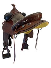 17.5Inch Used Henry Miller Double Creek Trail Saddle Wide Tree