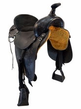 17.5Inch Used Henry Miller Trail Saddle Mediium Tree 102