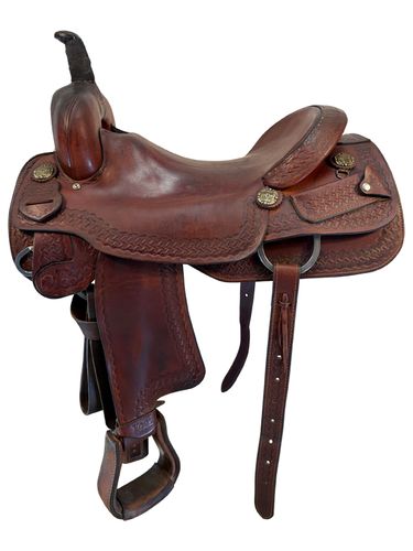 17.5Inch Used Koen Cutting Saddle Medium Tree