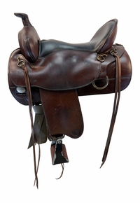 17.5Inch Used Tex Tan Trail Saddle Medium Flex Tree
