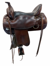17.5Inch Used Tex Tan Trail Saddle Medium Flex Tree