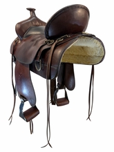 17.5Inch Used Tex Tan Trail Saddle Medium Flex Tree