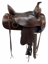 17.5Inch Used Tex Tan Trail Saddle Medium Flex Tree