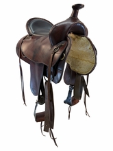17.5Inch Used Tex Tan Trail Saddle Medium Flex Tree