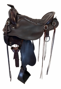 17.5Inch Used Tucker Cheyenne Frontier Trail Saddle Wide Tree T67