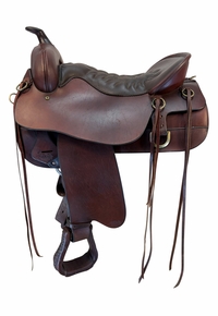 17.5Inch Used Tucker Cheyenne Western Trail Saddle Medium Tree 167