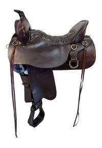 17.5Inch Used Tucker High Plains Trail Saddle Medium Tree 260
