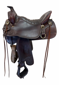 17.5Inch Used Tucker High Plains Trail Saddle Wide Tree T60