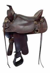 17.5Inch Used Tucker High Plains Trail Saddle Wide Tree T60