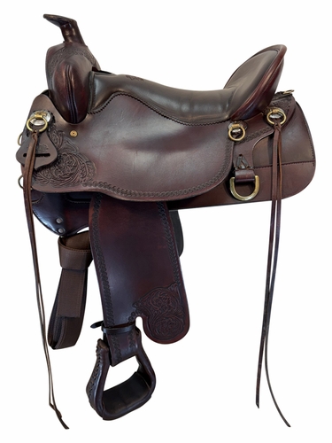 SOLD 2026/01/02 17.5Inch Used Tucker High Plains Trail Saddle Wide Tree T60