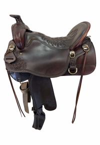 17.5Inch Used Tucker High Plains Trail Saddle Wide Tree  T60