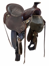 17.5Inch Used Tucker High Plains Trail Saddle Wide Tree  T60