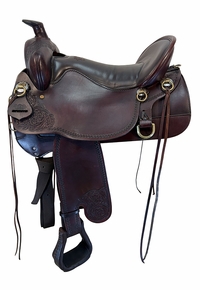 17.5Inch Used Tucker High Plains Trail Saddle Wide Tree T60