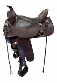 17.5Inch Used Tucker High Plains Trail Saddle Wide Tree T60