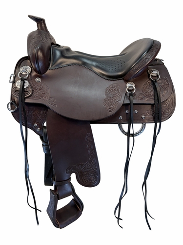 17.5Inch Used Tucker Horizon Wanderer Trail Saddle Wide Tree 295