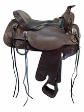 17.5Inch Used Tucker Horizon Wanderer Trail Saddle Wide Tree 295