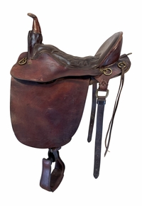 17.5Inch Used Tucker River Plantation Trail Saddle Medium Tree 136