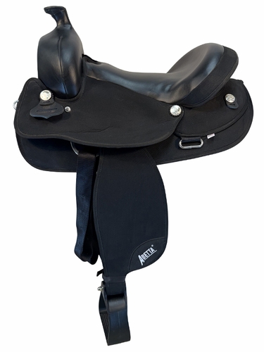 17 Inch Used Abetta Cordura Trail Saddle X Wide Draft Tree 20552