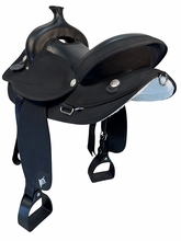 17 Inch Used Abetta Cordura Trail Saddle X Wide Draft Tree 20552