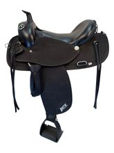 17 Inch Used Abetta Draft Cordura Trail Saddle X Wide Tree 20551