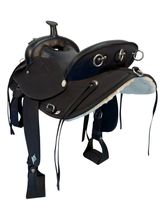 17 Inch Used Abetta Draft Cordura Trail Saddle X Wide Tree 20551