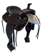 17 Inch Used Abetta Draft Cordura Trail Saddle X Wide Tree 20551