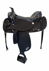17 Inch Used Abetta Draft Cordura Trail Saddle X Wide Tree 20551