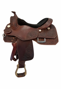 17 Inch Used Bar J Saddlery Reining Saddle Wide Tree 7277