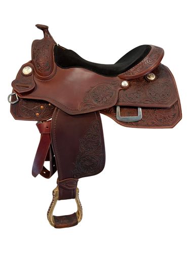 17 Inch Used Bar J Saddlery Reining Saddle Wide Tree 7277