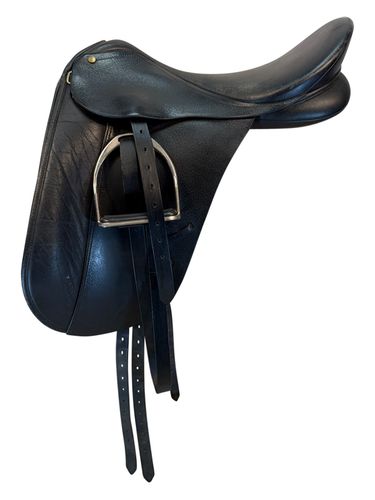 17 Inch Used Bates Dressage Saddle Medium Tree Caprilli