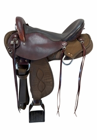 17 Inch Used Big Horn Cordura Endurance Saddle Medium Tree 701