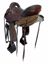 17 Inch Used Big Horn Cordura Endurance Saddle Medium Tree 701