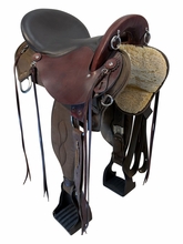 17 Inch Used Big Horn Cordura Endurance Saddle Medium Tree 701