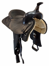 17 Inch Used Big Horn Cordura Trail Saddle Medium Tree 175