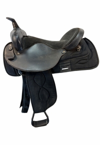 17 Inch Used Big Horn Cordura Trail Saddle Medium Tree 175